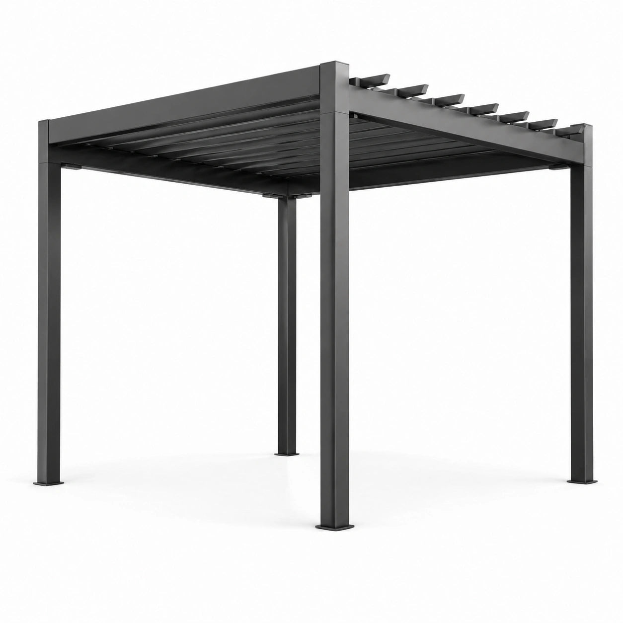 Pergola en aluminium noir 300x300x250 cm