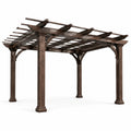 Pergola en bois de pin massif marron 300x300x240 cm extérieur