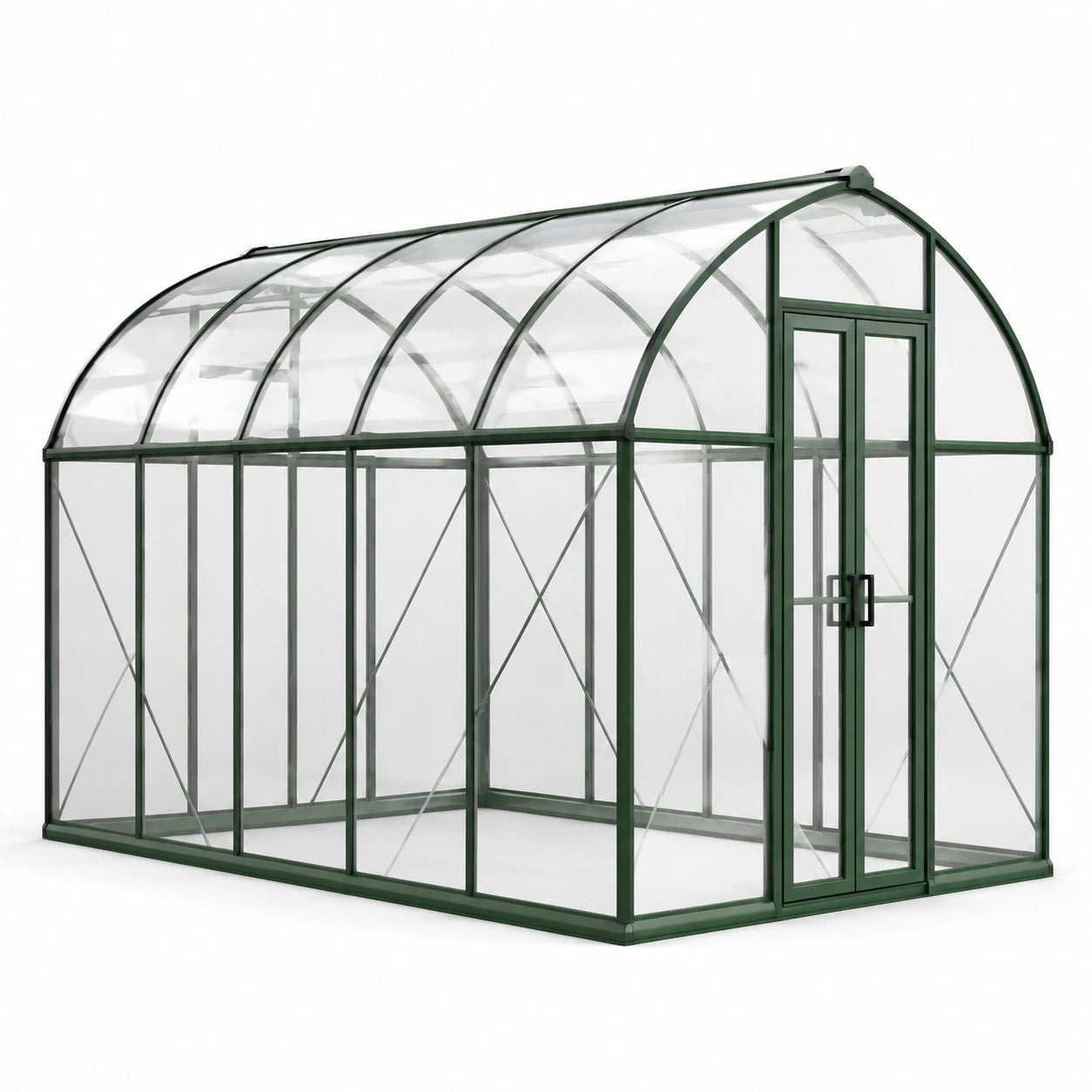 Serre de jardin en aluminium et polycarbonate transparent 250x190x195 cm