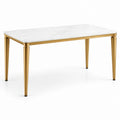 Table en marbre et métal doré 140x80 cm