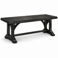 Table à manger rectangulaire en bois avec pieds en croix, noir 200 x 100 x 75 cm