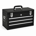 Boîte à outils métal noir 3 tiroirs verrouillable 51cm