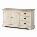 Buffet en bois et MDF avec tiroirs et portes 135x40x80 cm